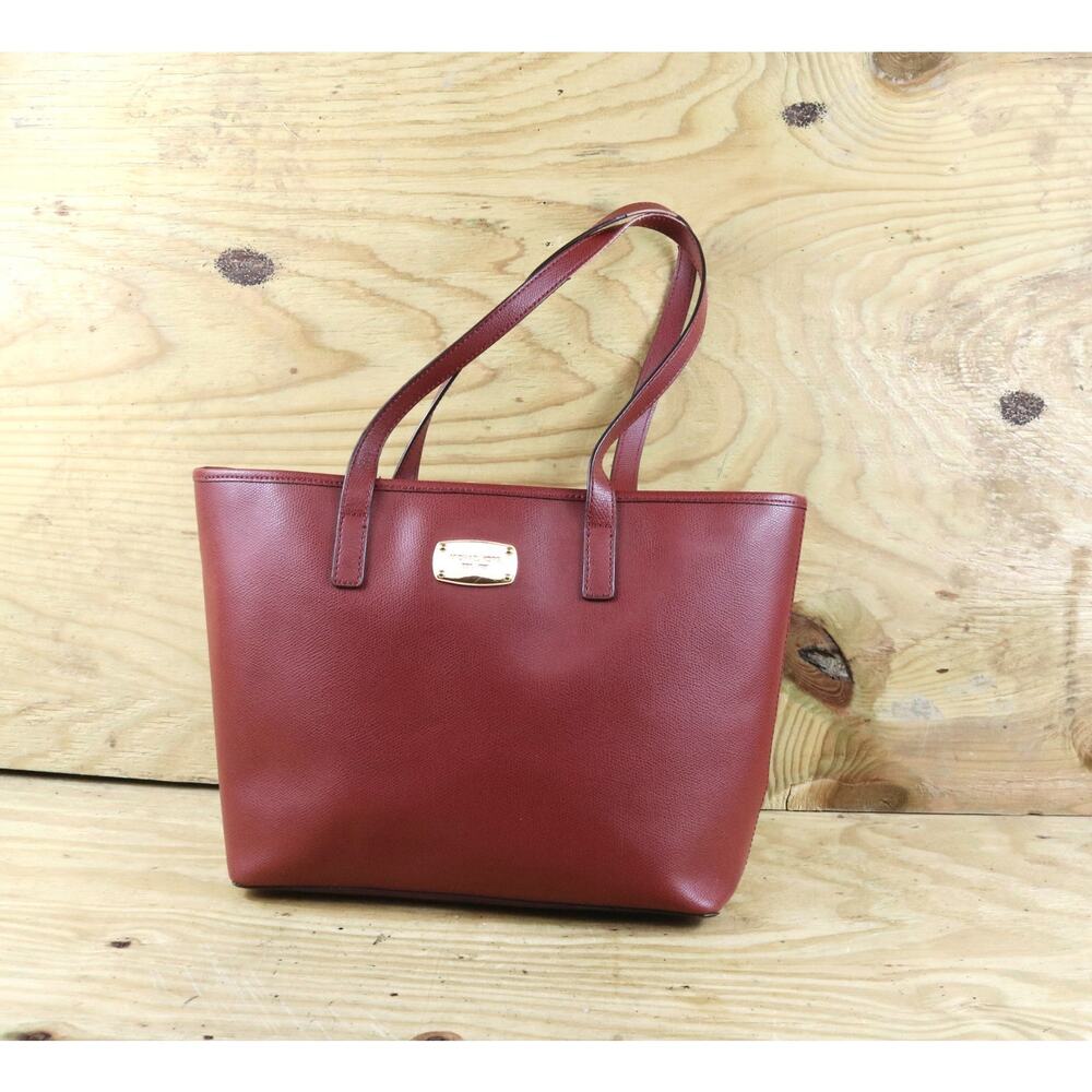 Michael Kors Bag Jet Set Red Saffiano Leather Tote Shoulder Handbag